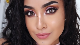 GLOWING Glam For Valentine's Day! Outfit + Makeup Idea