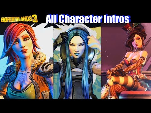 Borderlands 3 All Characters Intros / Introduction Scenes (Maya Tina Moxxi Mordecai Zero)