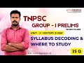 TNPSC GROUP - I PRELIMS REVISED SYLLABUS | UNIT - 3 : HISTORY & INM SYLLABUS DECODING