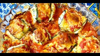 Super Keto Zucchini Rotolini Filled with Fresh Ricotta, Herbs and Marinara Sauce | Day 34 of 90