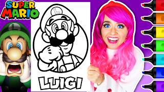 Coloring Luigi Super Mario Coloring Page 💚 | Super Mario Bros. Coloring Pages | Ohuhu Art Markers