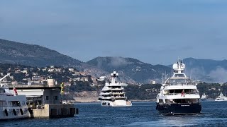 Superyacht Arriving , Docking, & Leaving before & after the E-PRIX Monaco @emmansvlogfr