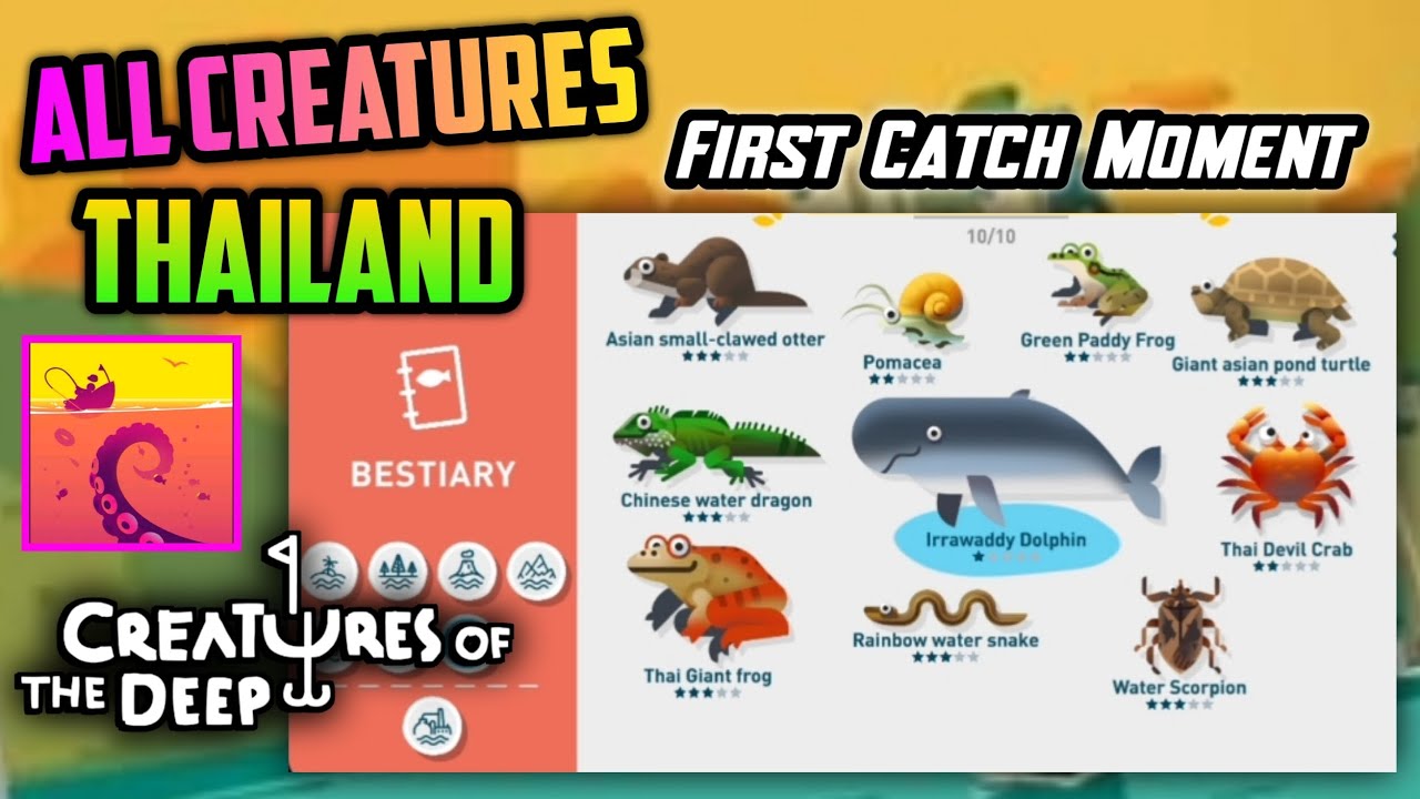 ALL THAILAND CREATURES LOCATION CREATURES OF THE DEEP FISHING YouTube