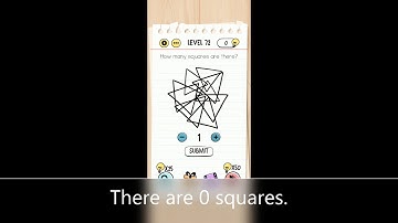 Brain Test Level 72 how many squares are there