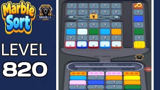 Marble Sort very hard level 820 walkthrough solution