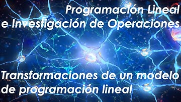 Formas equivalentes (transformaciones) de un modelo de programación lineal