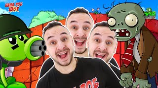 ПАПА РОБ И ЗОМБИ ПРОТИВ РАСТЕНИЙ: ОБОРОНА НА КРЫШЕ В PLANTS VS ZOMBIES! 13+