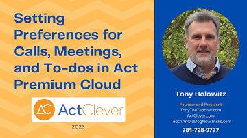 Setting Preferences for Calls, Meetings, and To-dos in Act Premium Cloud