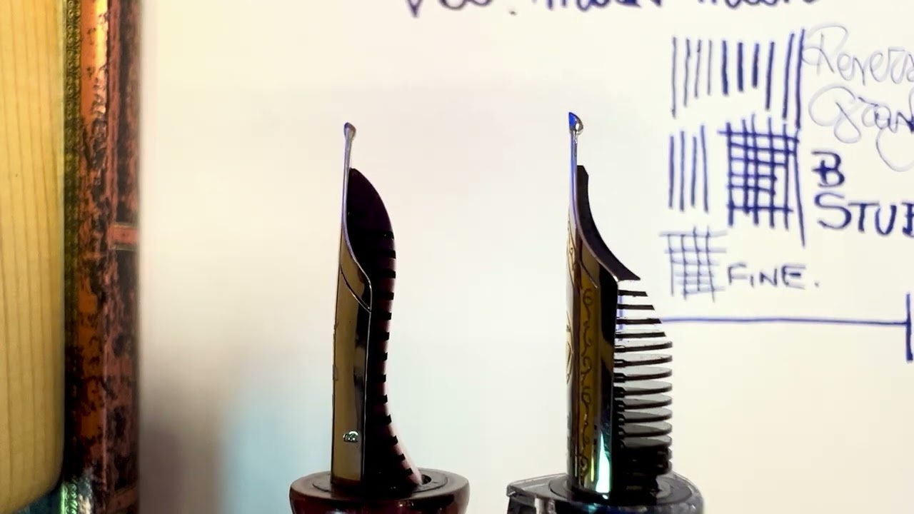 V60 with Lemon Long Knife 0.8-.12 Nib 🆚 Leonardo Momento Magico with Architect B Nib.