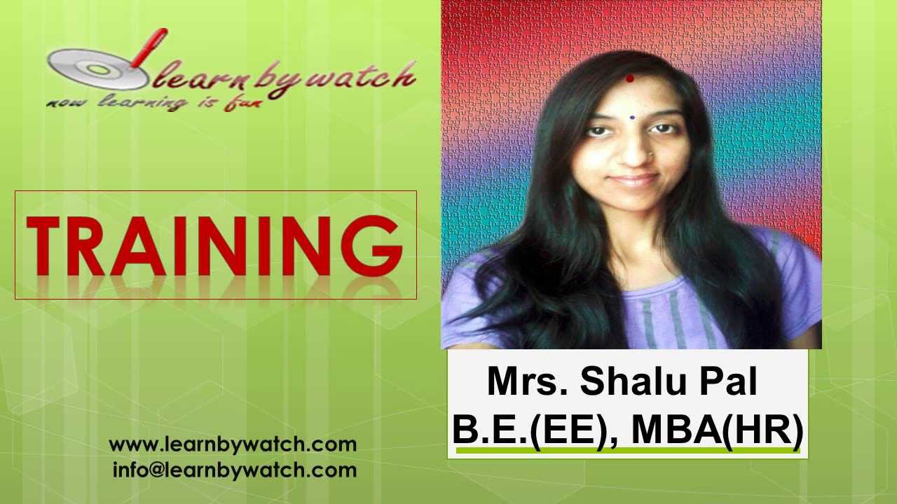 "Training" by Shalu Pal - MBA HR Video - 2 (Hindi / Urdu)