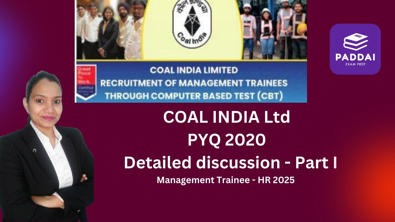 COAL INDIA LTD - PYQ 2020 - MT-HR