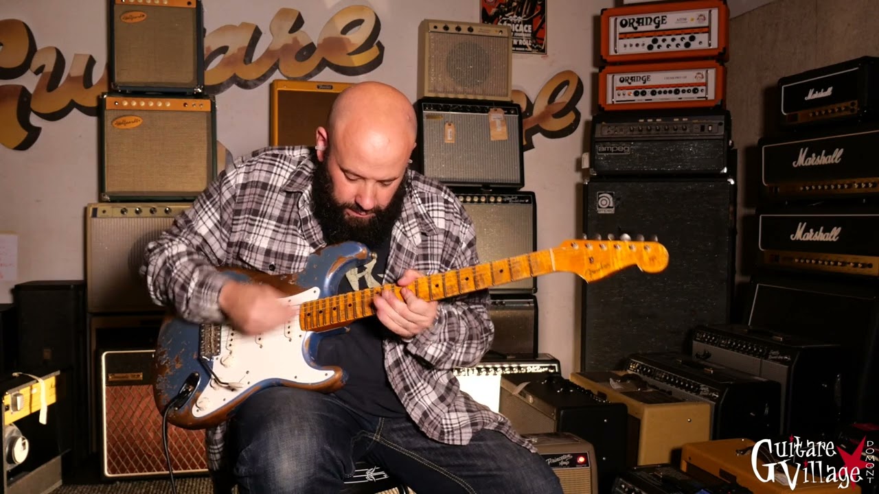 Fender CS Red Hot Strat Super Heavy Relic Lake Placid Blue