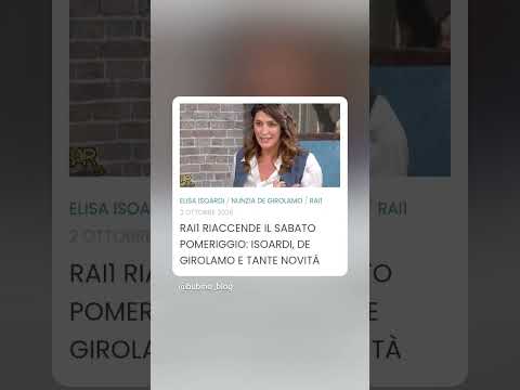 Video RIACCENDE IL SABATO POMERIGGIO: ISOARDI, DE GIROLAMO E TANTE NOVITÀ