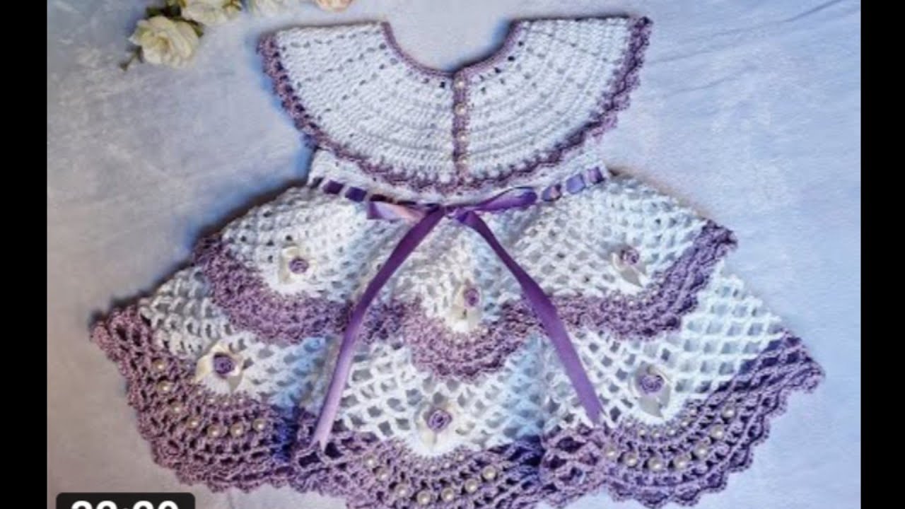 فستان كروشيه جديد تحفة للعيد الجزء الأول