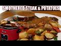 CROCKPOT GRAVY SMOTHERED SIRLOIN STEAK & POTATOES Delicious Dinner Idea