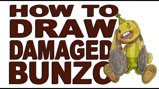 How to draw Damaged Bunzo Bunny (Poppy Playtime)