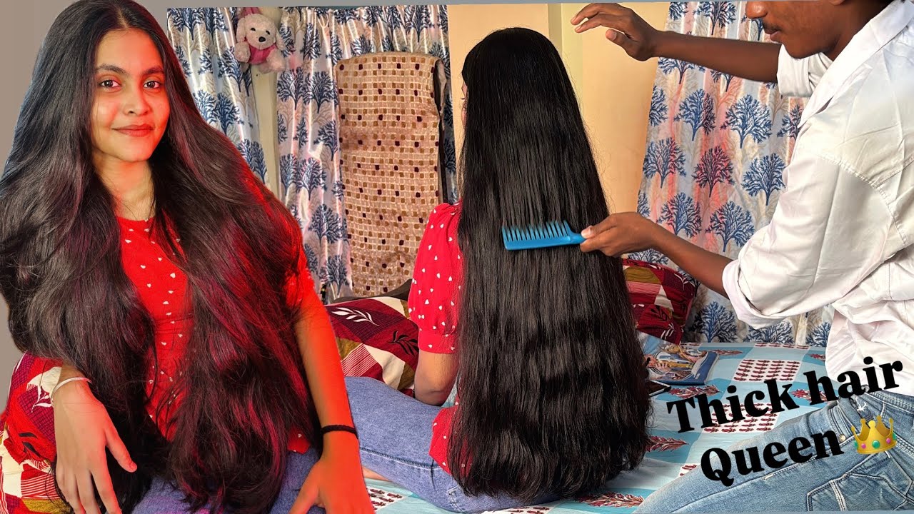 Cute Rapunzel 🧿❤️hair play by Tution friend || hair play by male friend ||  hair play new video 