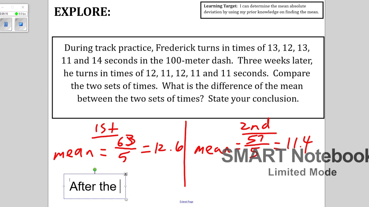 Lesson 8.1 Mean Absolute Deviation 