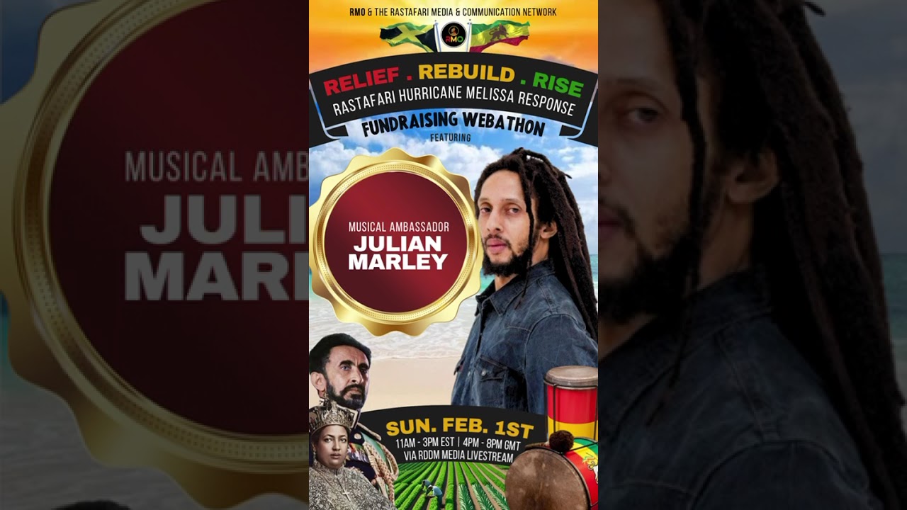 Tune in Feb 1 Rastafari United Webathon w/ Julian “JuJu” Marley 