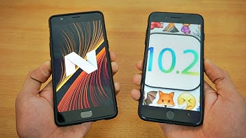 OnePlus 3T Android 7.0 Nougat vs iPhone 7 Plus iOS 10.2 - Speed Test! (4K)