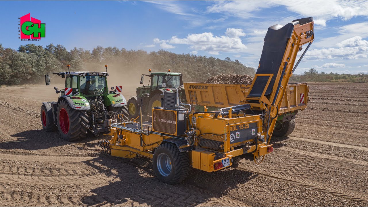 RAMASSAGE & ANDAINAGE de PIERRES 🪨 avec l'E.T.A GH-SERVICES 🔴🟢 - FENDT 724 X2 - D.GUTZWILLER 🟡