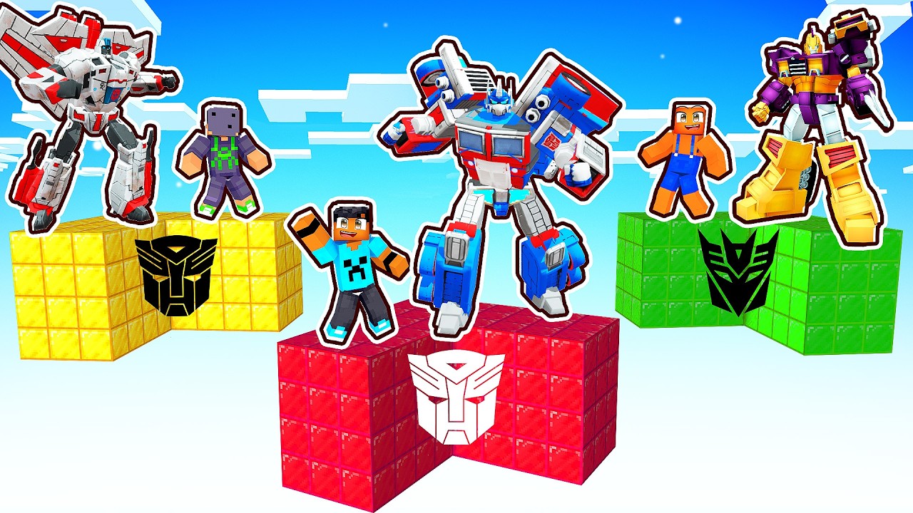 Presos nas ILHAS TRANSFORMERS no Minecraft!