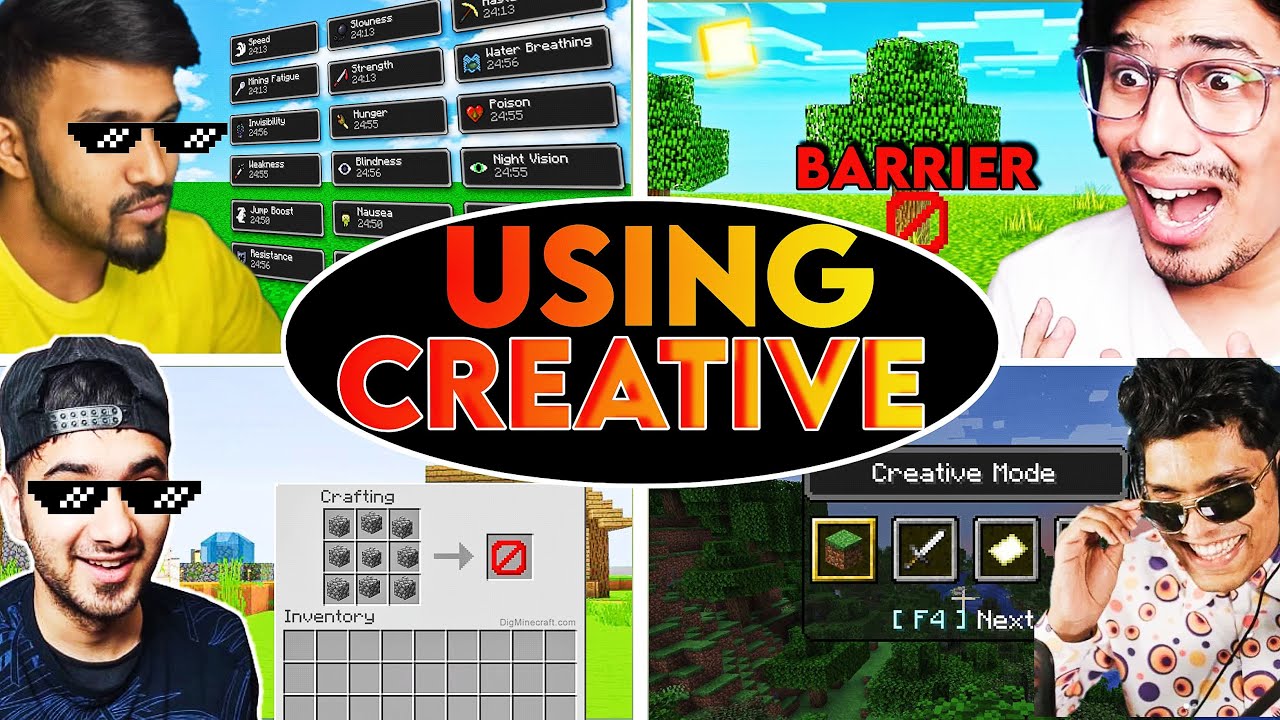 Why Big YouTubers Using Creative Mod In Survival Minecraft? - YouTube