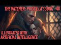 The witcher 3  priscillas song but every line is an ai generated image 4k