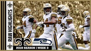 Saints vs Seahawks Raw On-Field Highlights | 2019 NFL Week 3 | New Orleans Saints