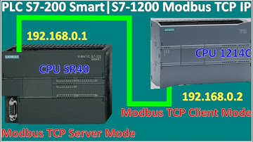 PLC S7-1200 (Client) connected with PLC S7-200 Smart (Server) via Modbus TCP IP full tutorial