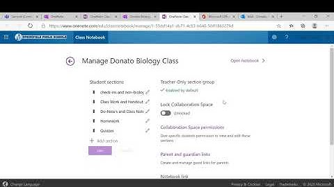 Using and adding students in the Collaboration space on Class Notebook