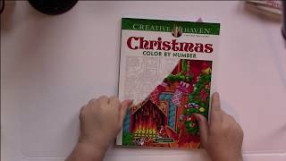 Flip: Creative Haven Christmas Color By Number Adult Coloring Book by George Toufexis
