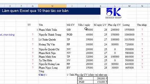 Học Excel cơ bản   #1 Làm chủ Excel qua 10 thao tác đơn giản