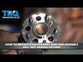 How to Replace Rear Wheel Bearing and Hub Assembly 2011-2017 Honda Odyssey