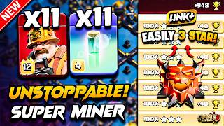 Th18 SUPER MINER Attack Clash of Clans | Best TH18 Attack Strategy With SUPER MINER (Town Hall 18) screenshot 4