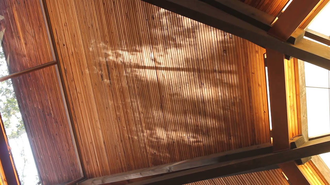 Light dancing on ceiling at Saraha Nyingma Buddhist Temple 10-06-13