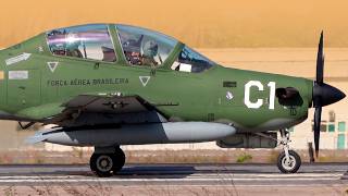 A-29 Super Tucano And Giant Kc-390 Takeoffs