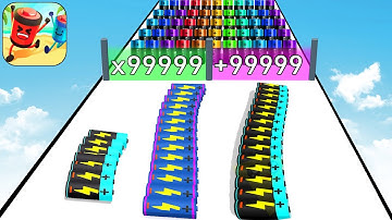 Satisfying Mobile Games Batterry Run Top Tiktok Free Gameplay (Android,iOS) Big Update Max Skills