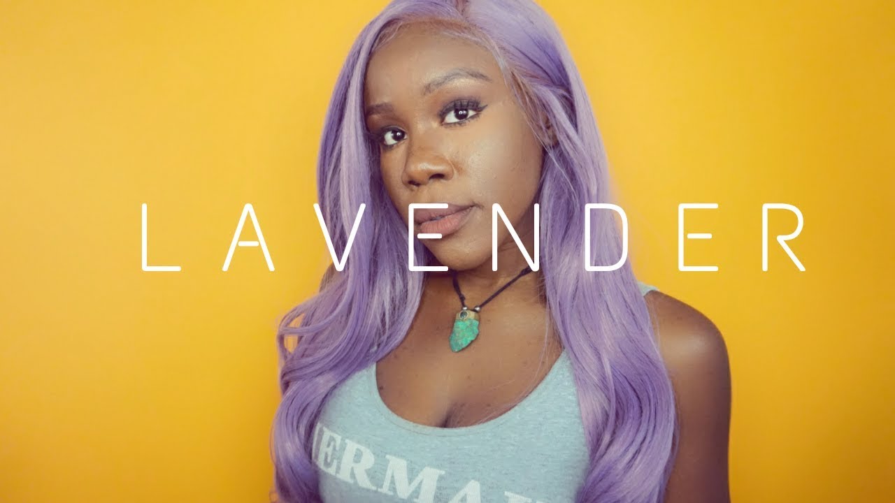 Pastel on Melanin: Lavender Hair on dark skin| Affordable Wig - YouTube