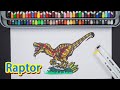 Draw A Raptor🦖｜迅猛龍｜Line Draft Download｜簡易繪圖恐龍｜Easy Drawing for Drawing Beginners｜Dinosaur Collection