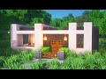 Minecraft: How to Build a Modern Starter House | Modern House Survival Tutorial