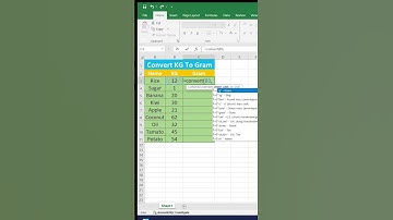 Excel Short tricks Convert KG to Gram #tricks #exceltricks #exceltips #excel