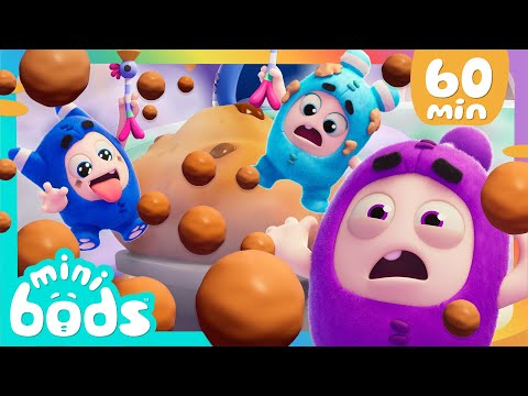 Minibods NEW! 🎂✨ Baby Cupcake Chaos ✨🎂| Baby Oddbods | Minibods Marathon! |  Funny Cartoons for Kids