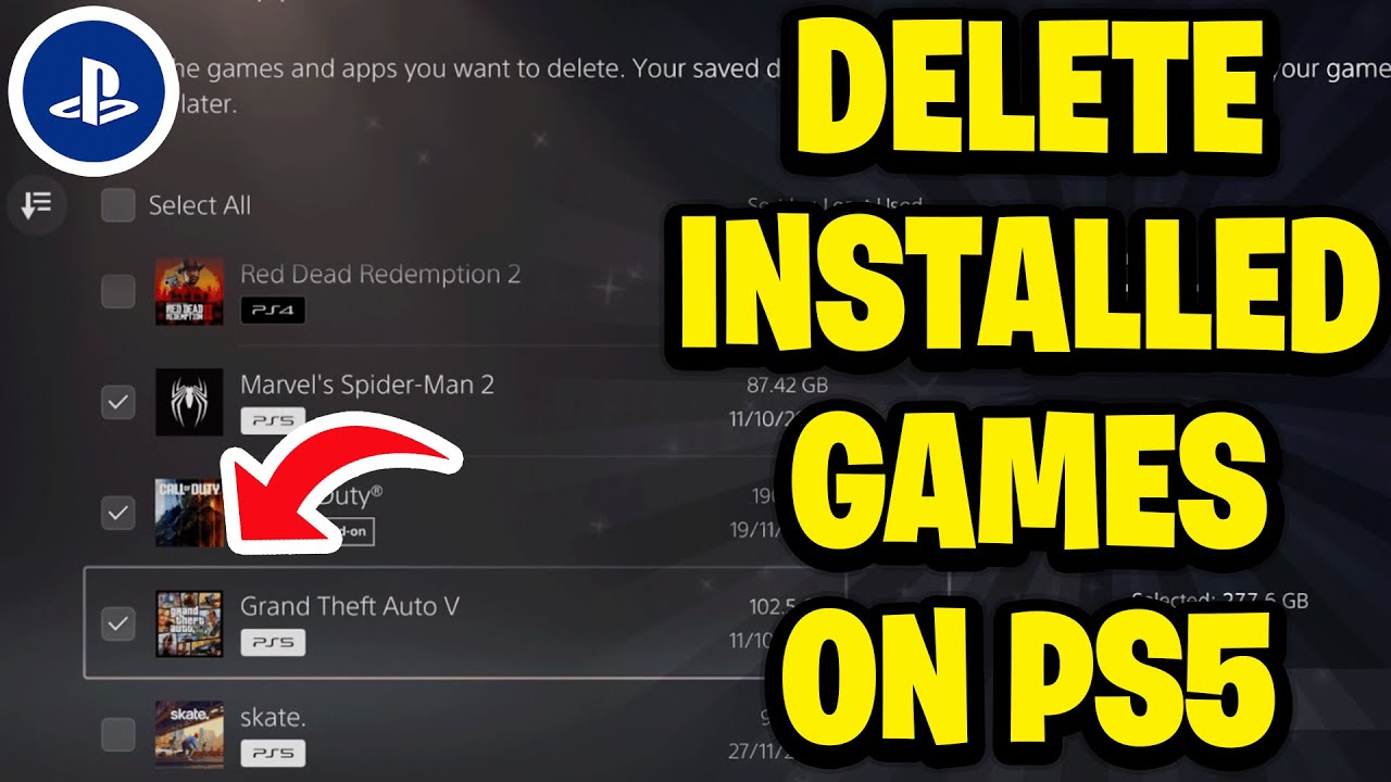 Как удалить установленные игры на PS5