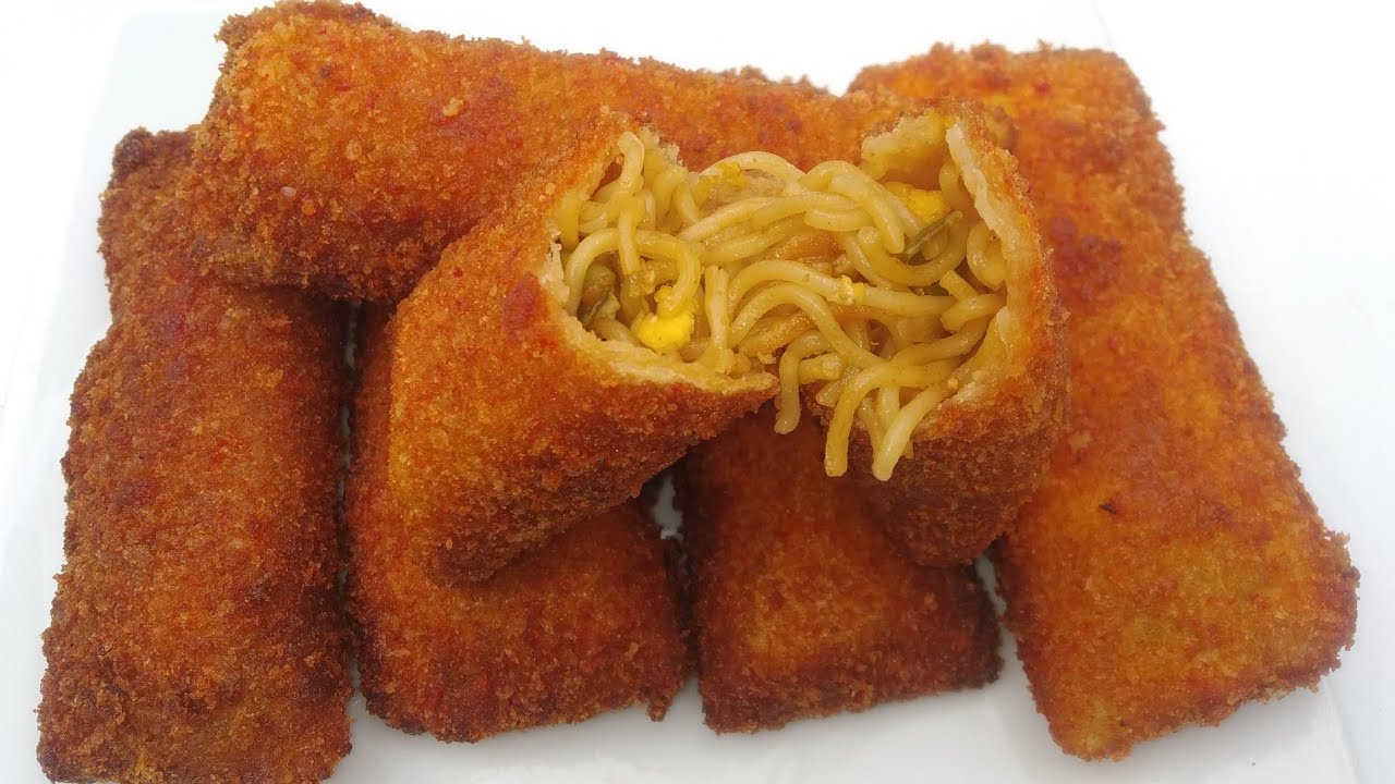 নুডুলস দিয়ে সবচেয়ে সহজে মজাদার বিকালের নাস্তার রেসিপি|রোল রেসিপি|Noodles Roll Recipe|Maggi Recipe