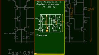 Olhando os espelhos de correntes do LM741 #shorts #eletronica