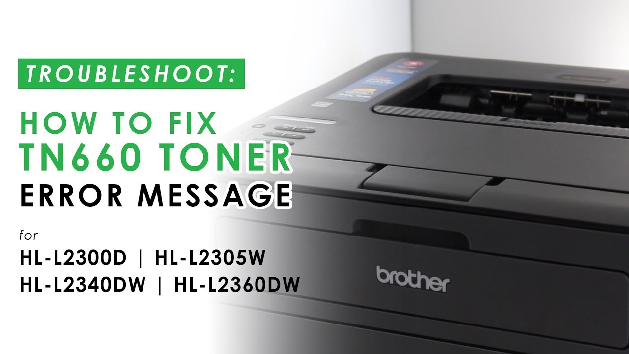 fisk og skaldyr Ekspedient fisk How to Fix TN660 Replace Toner Error on Brother HL-L2300D, HL-L2305W, HL-L2340DW,  HL-L2360DW - YouTube