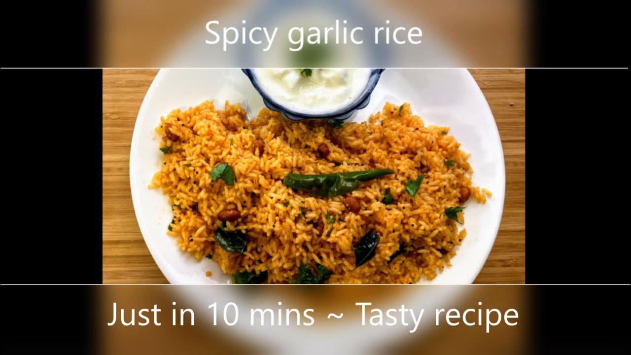 Spicy garlic rice - YouTube