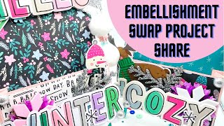 Project Share** Loaded Easel with Embellies| Embellishment Swap Hosted by @scrapdaworld