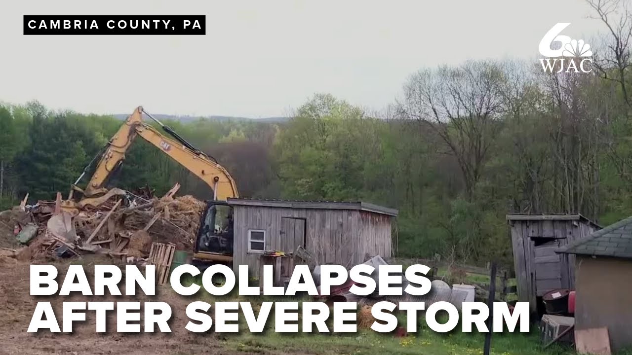 Family looks to rebuild after barn collapses during severe storm - YouTube